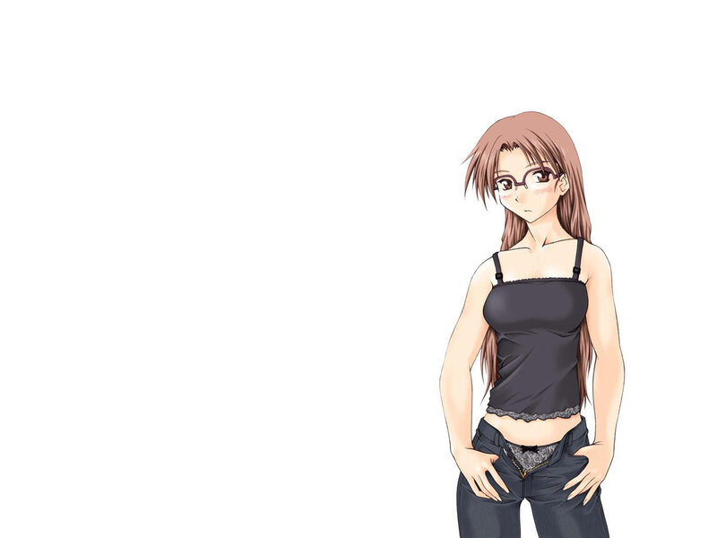 anime girl in glasses