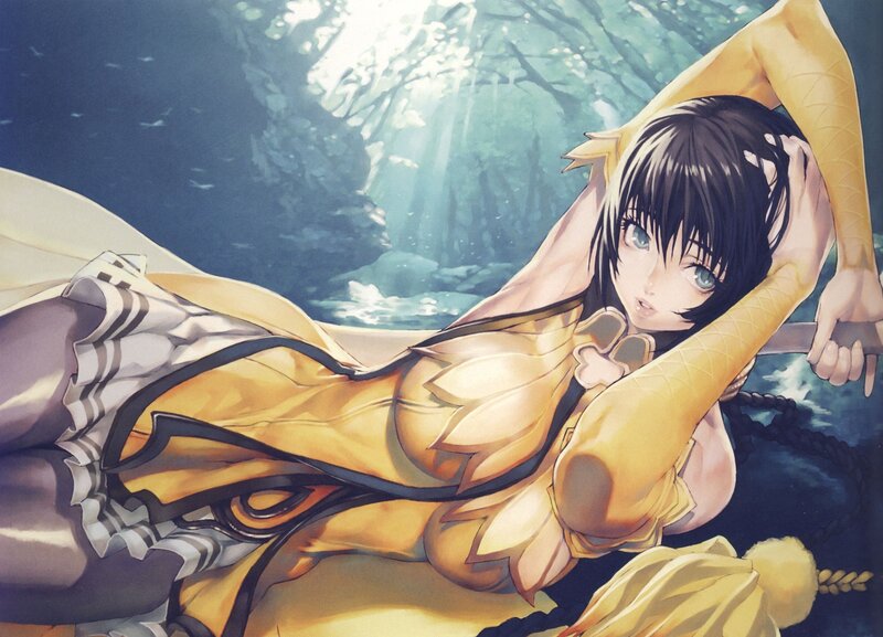 anime girl in golden armor