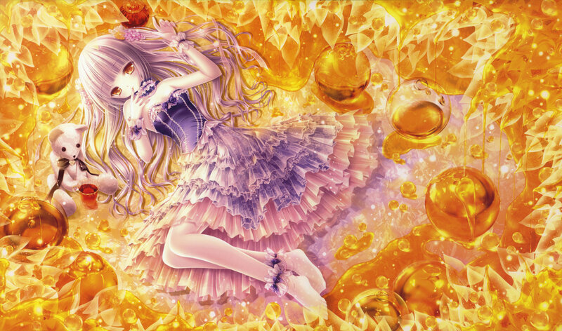 Anime Girl in Golden Light — Gold