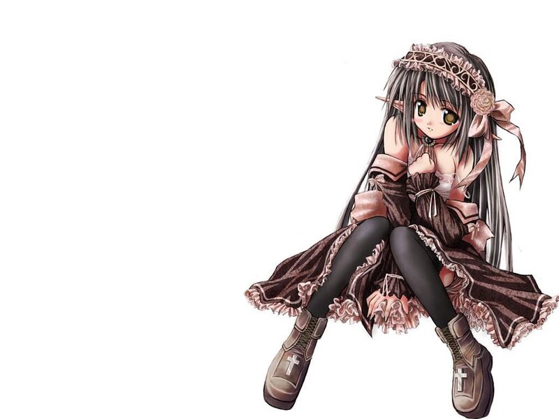 anime girl in gothic dress