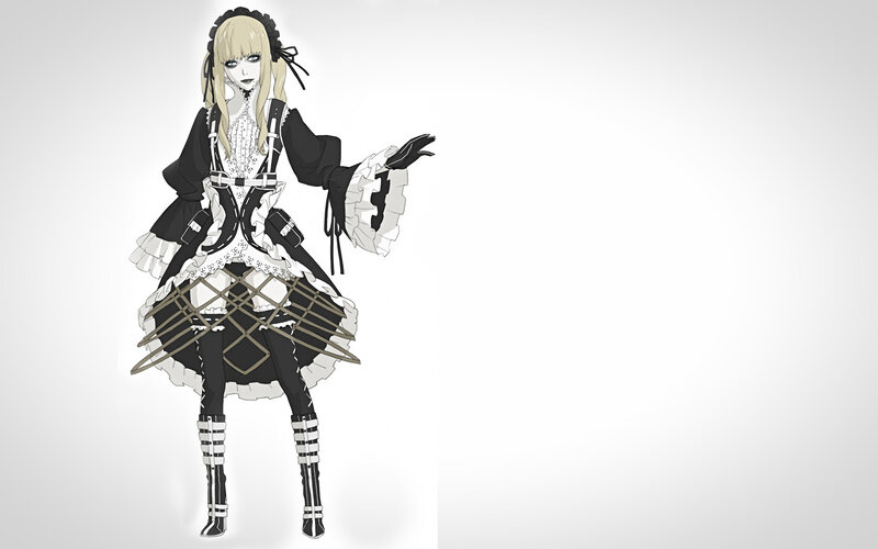 anime girl in gothic dress