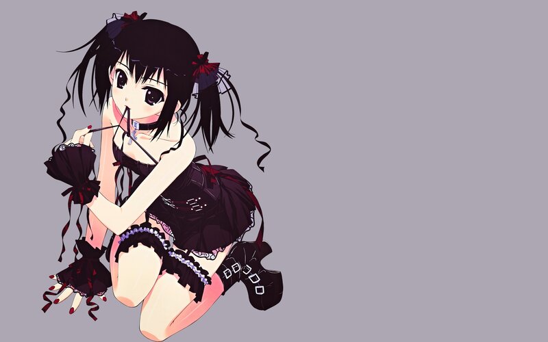 anime girl in gothic outfit