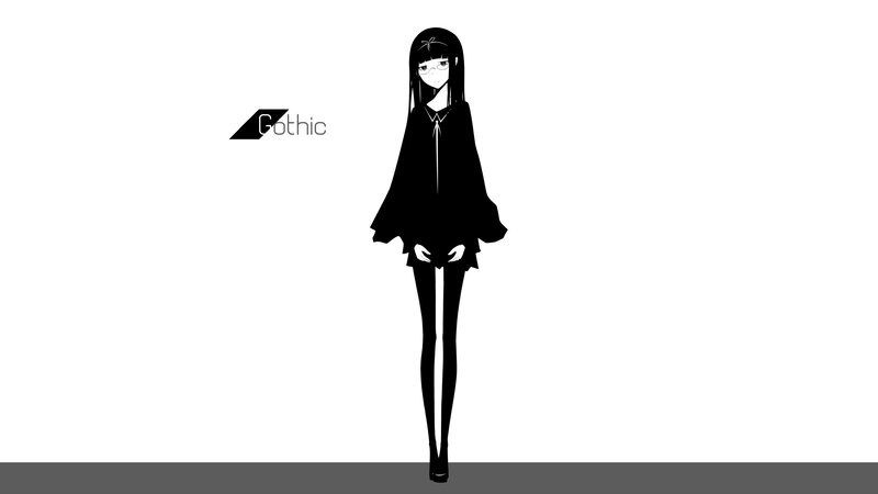 anime girl in gothic outfit
