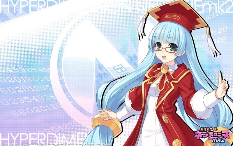 anime girl in graduation gown