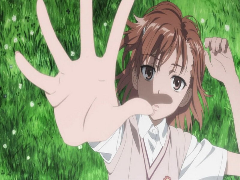 anime girl in grass