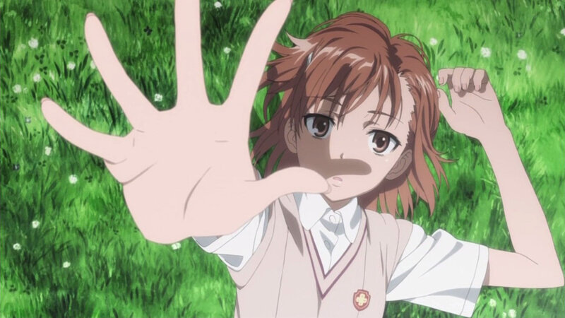 anime girl in grass