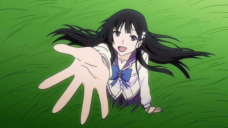 Anime Girl in Grass — Green, Dynamic