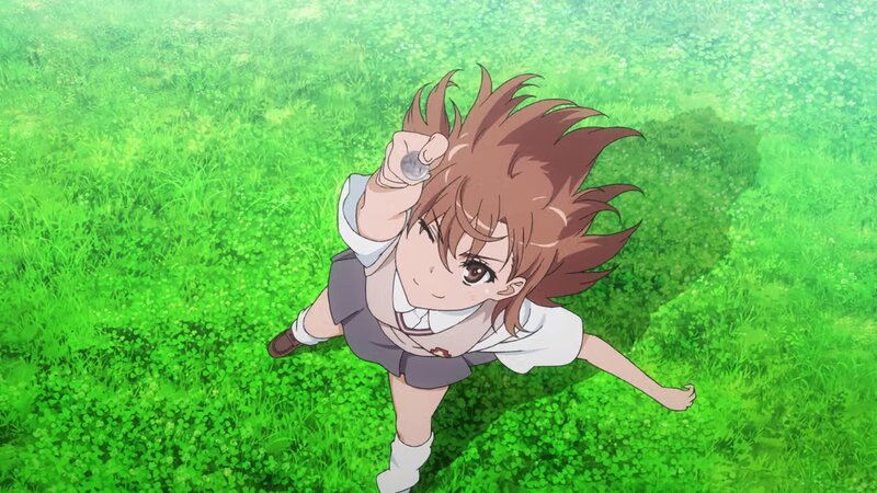 Anime Girl in Grass — Green, Playful