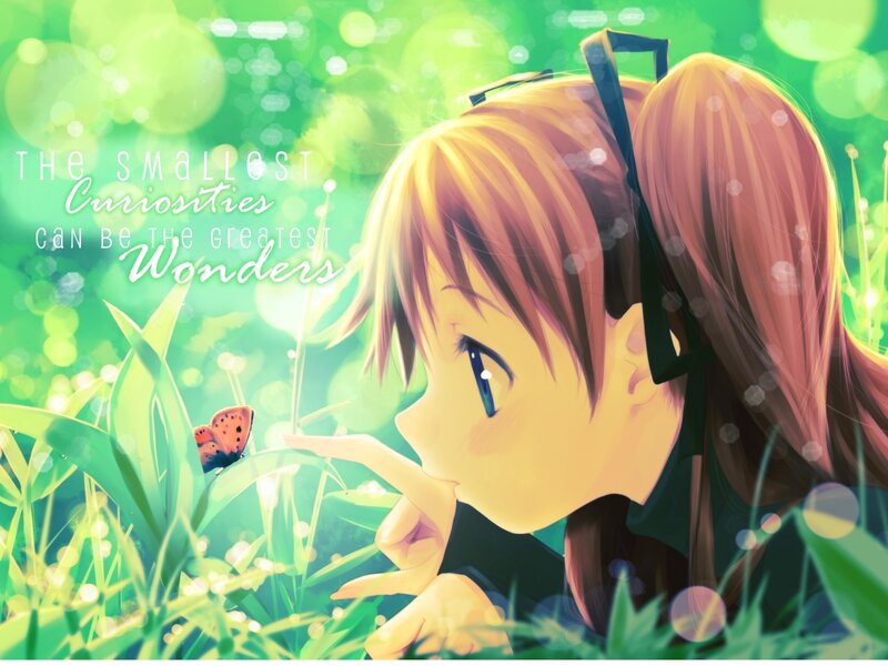 Anime Girl in Grass — Green, Serene