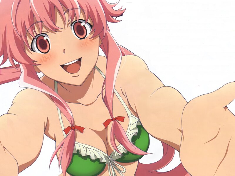 anime girl in green bikini