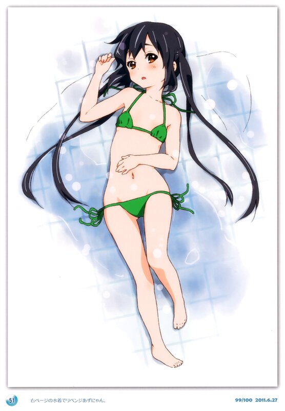 anime girl in green bikini