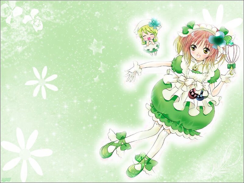 Anime girl in green dress