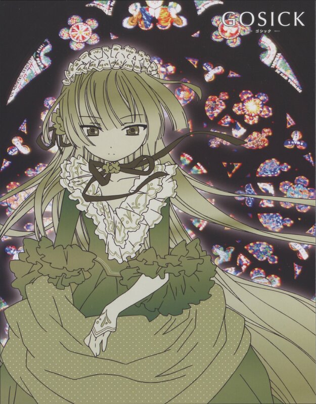 anime girl in green dress