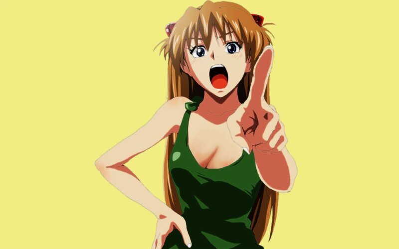 anime girl in green dress
