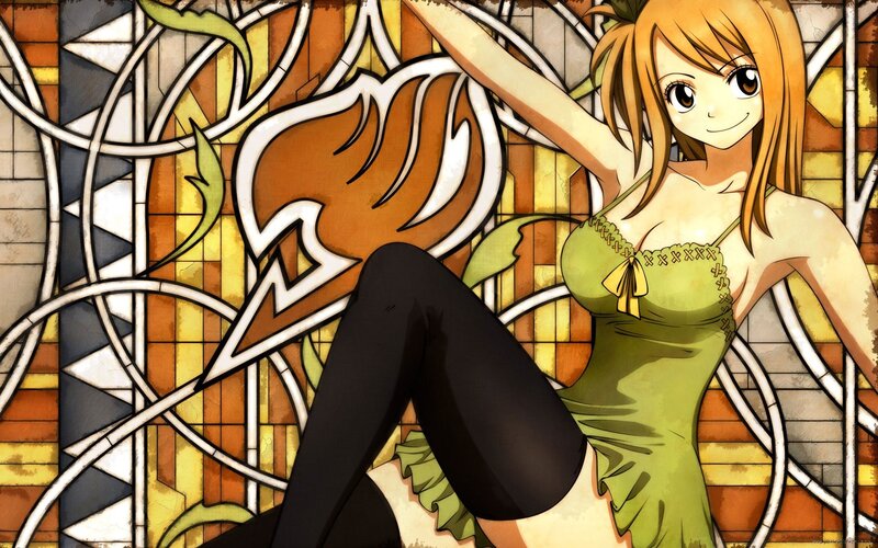Anime girl in green dress