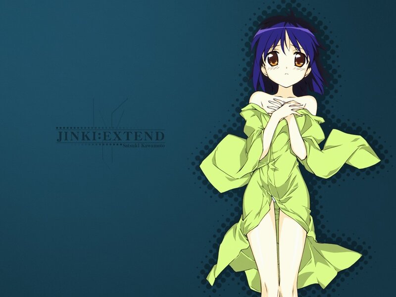 Anime Girl in Green Dress — Blue, Calm