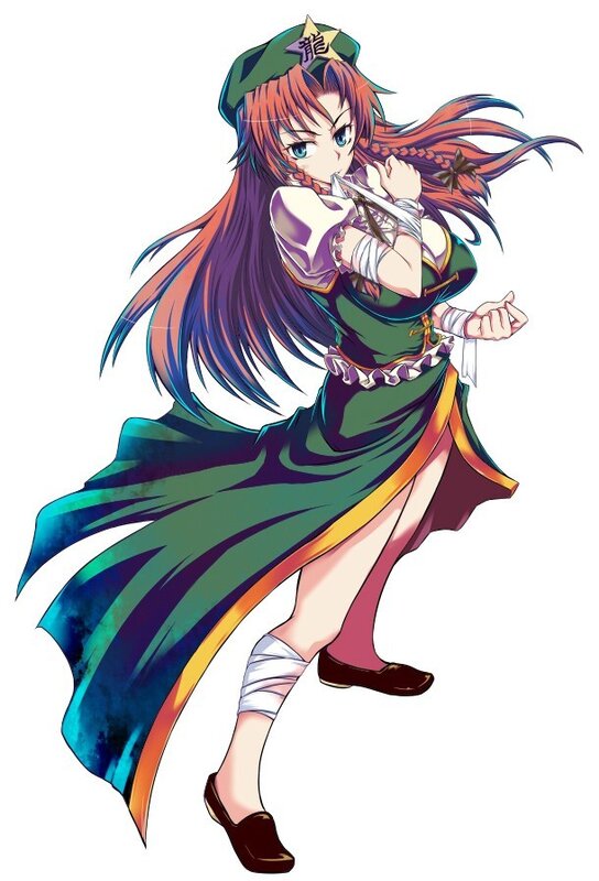 Anime Girl in Green Dress — Dynamic, Manga, Sword