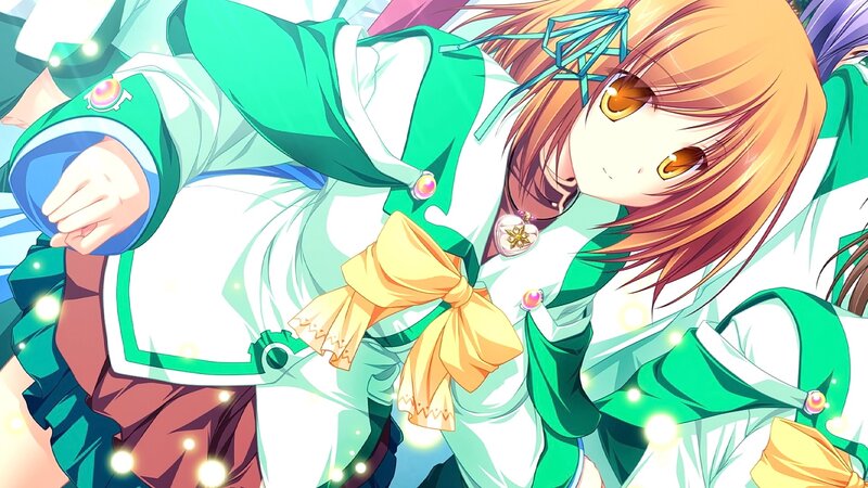 Anime Girl in Green Outfit — Playful, Green Uniform