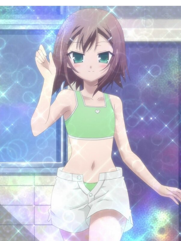 anime girl in green top