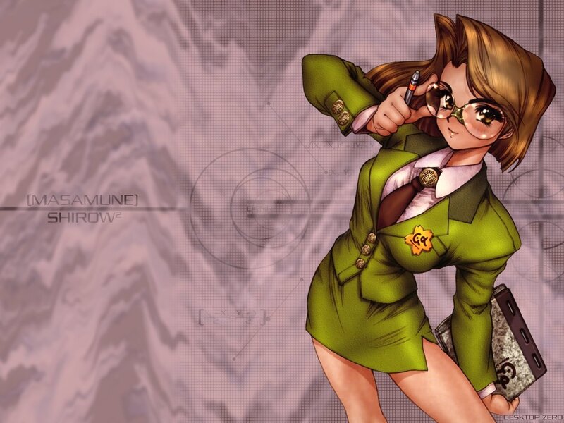 anime girl in green uniform