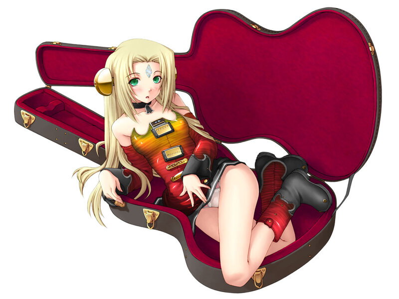 Anime girl in guitar case