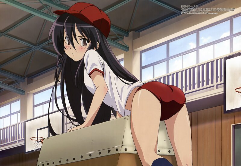 Anime girl in gym uniform
