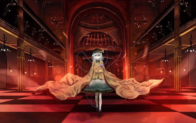 Anime Girl in Hall — Red