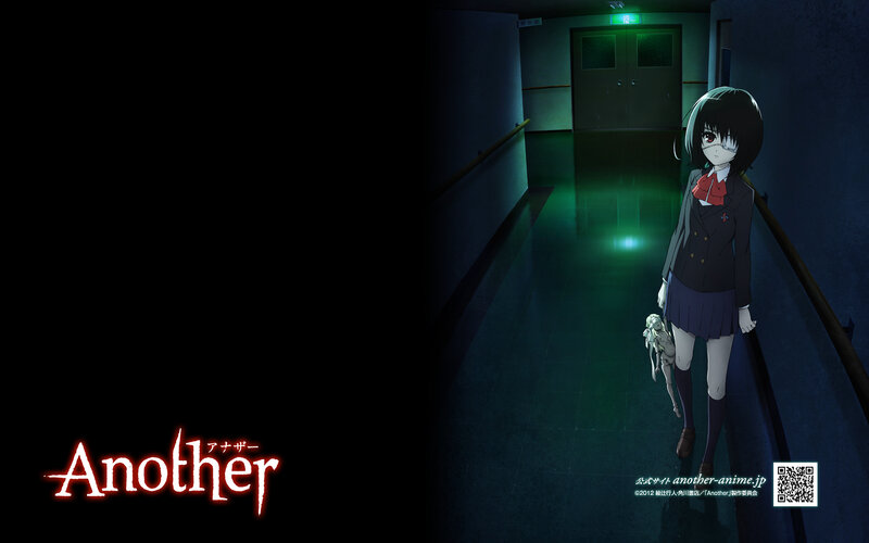 Anime Girl in Hallway — Black