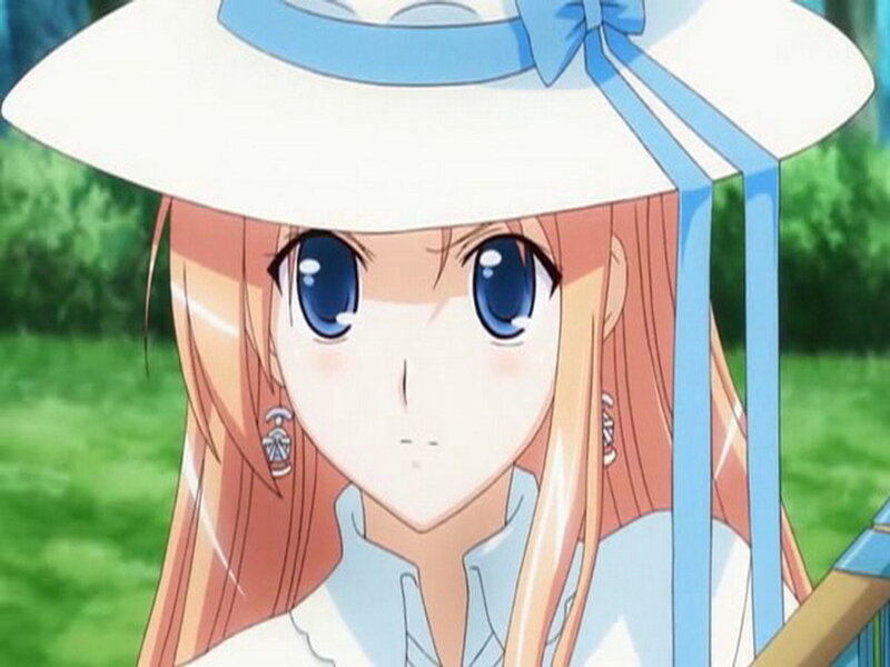 Anime Girl in Hat — Blue