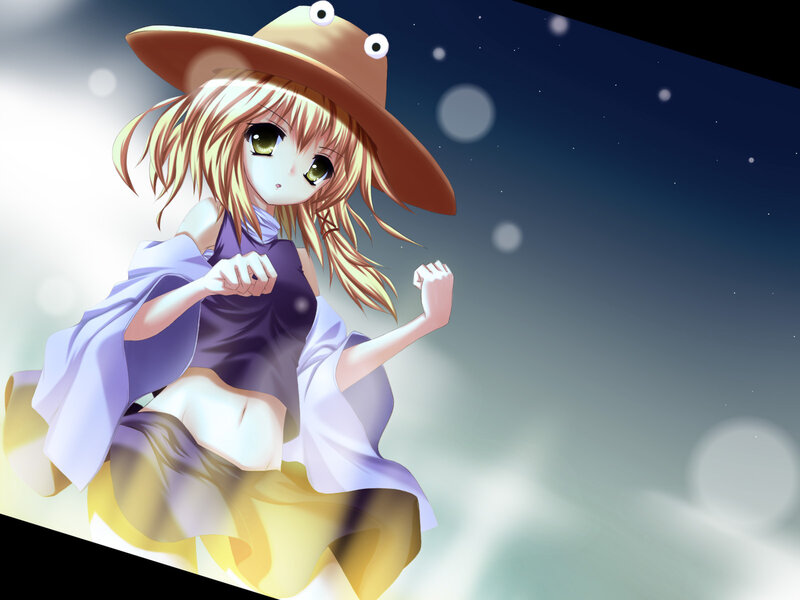 Anime Girl in Hat — Brown, Dramatic