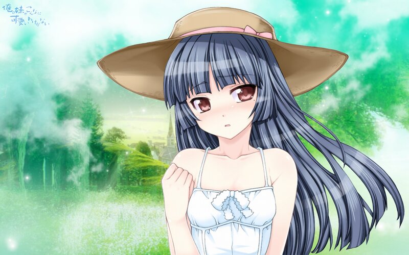 Anime Girl in Hat — Green