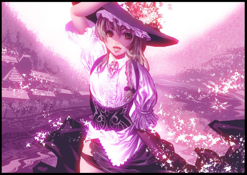 Anime Girl in Hat — Pink
