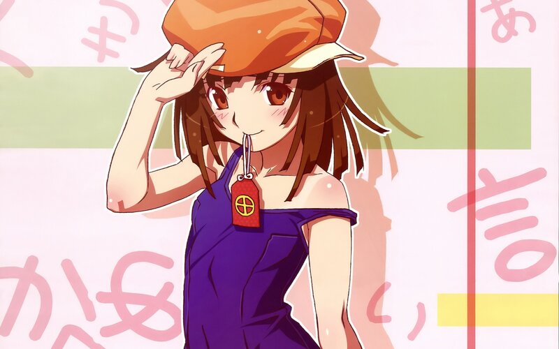 Anime Girl in Hat — Purple, Playful, Dress