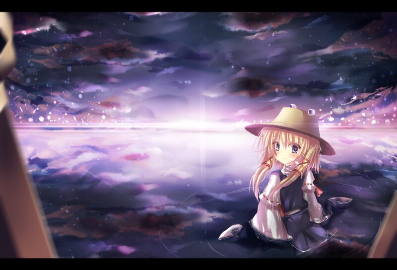 Anime Girl in Hat — Purple