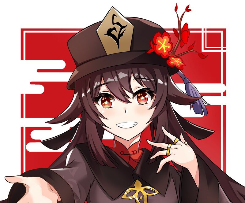 Anime Girl in Hat — Red
