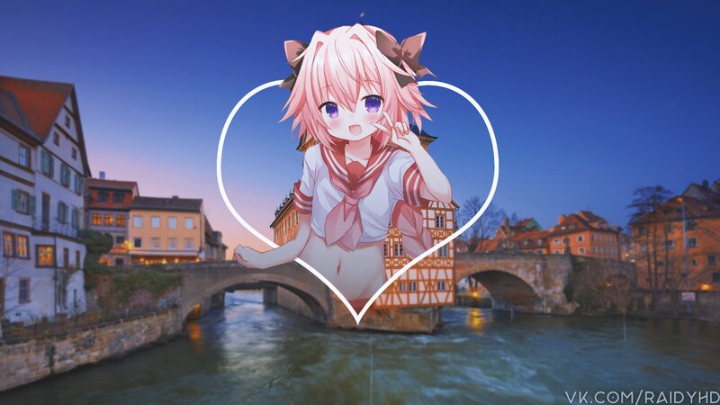 Anime Girl in Heart — Blue, Serene