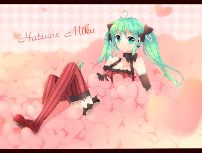 Anime Girl in Hearts