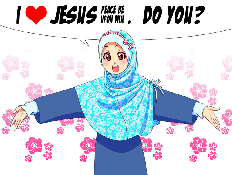 Anime Girl in Hijab — Blue