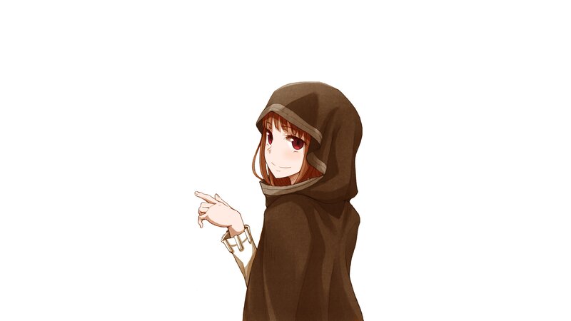 Anime Girl in Hood — Brown, Neutral, Manga