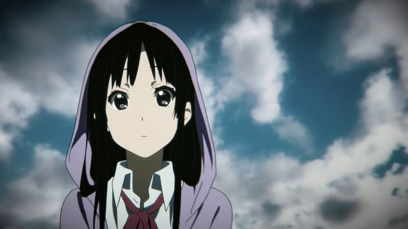 Anime Girl in Hoodie — Blue, Dramatic