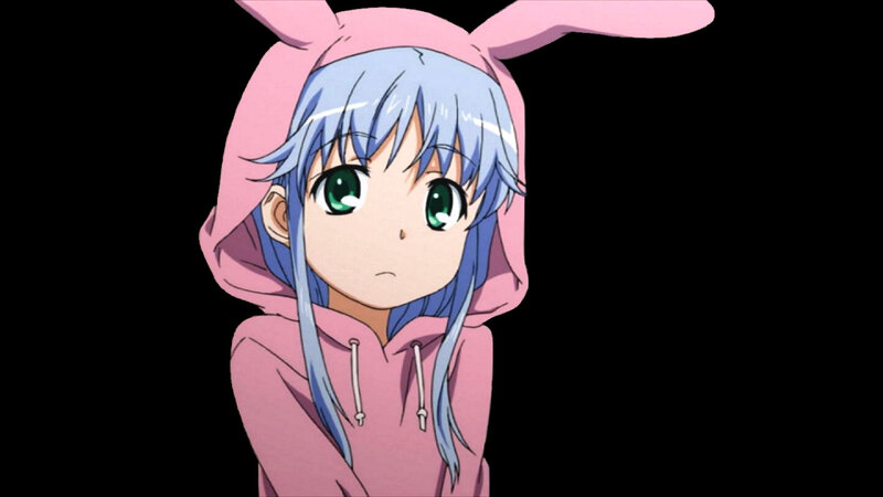 Anime Girl in Hoodie — Pink, Neutral, Rabbit Ears