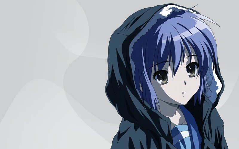 anime girl in hoodie