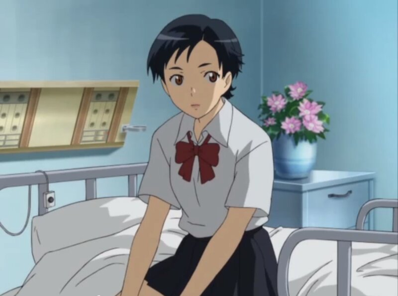 Anime Girl in Hospital — Blue, Calm