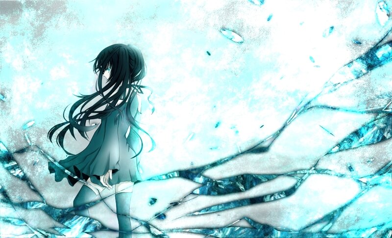 Anime Girl in Ice — Blue, Dramatic