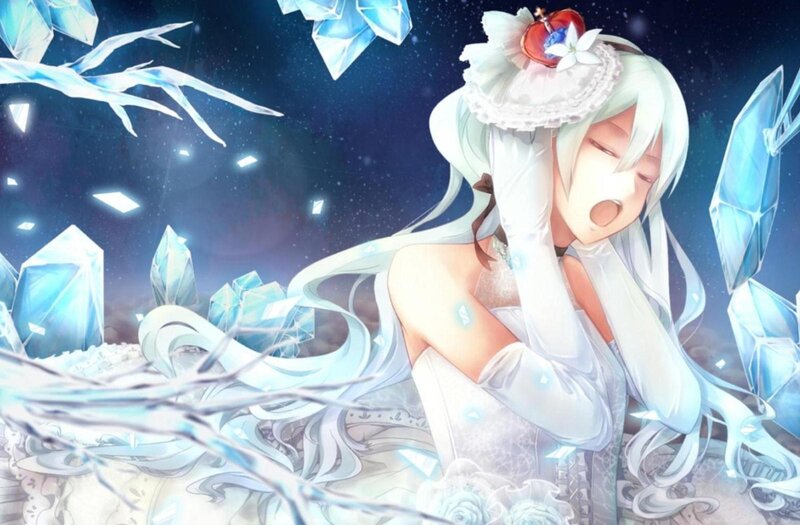 Anime Girl in Ice — Blue