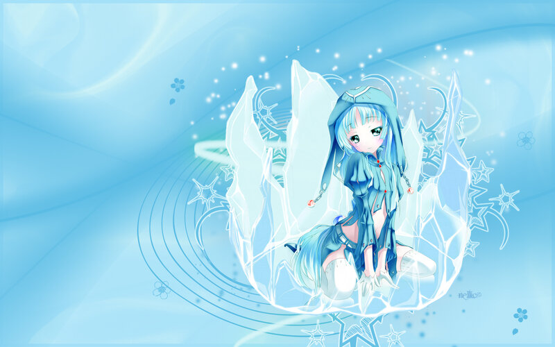 Anime Girl in Ice