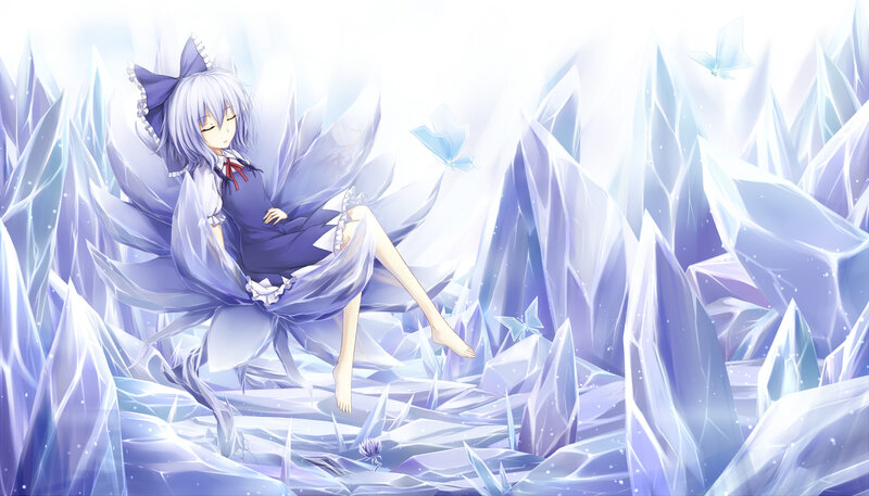 Anime Girl in Ice — White