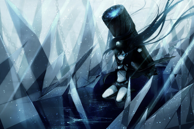 anime girl in icy prison