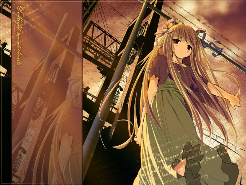 Anime girl in industrial setting
