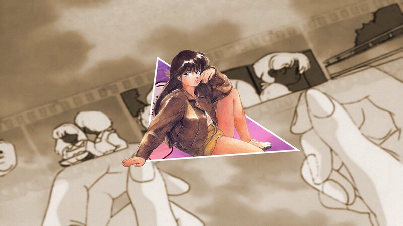 Anime Girl in Jacket — Brown, Dramatic